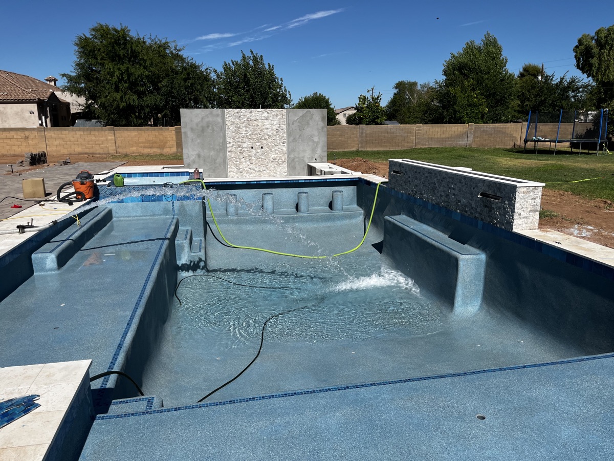 Pool filling water delivery in Arizona by Jim's Water Truck Service